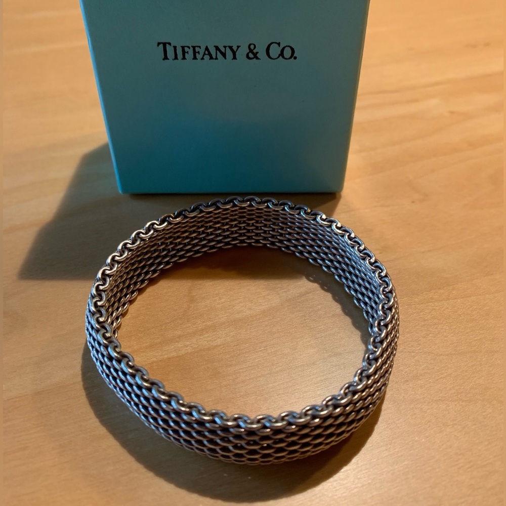 Tiffany & Co. Somerset 925 Sterling Silver Mesh Bracelet